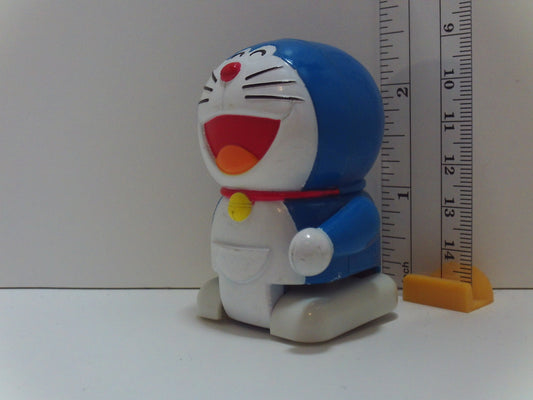 Doraemon Pull Back Wheel Plastic Figure - Japanese Rubber Keshi Keshigomu figure Kingkeshi.com